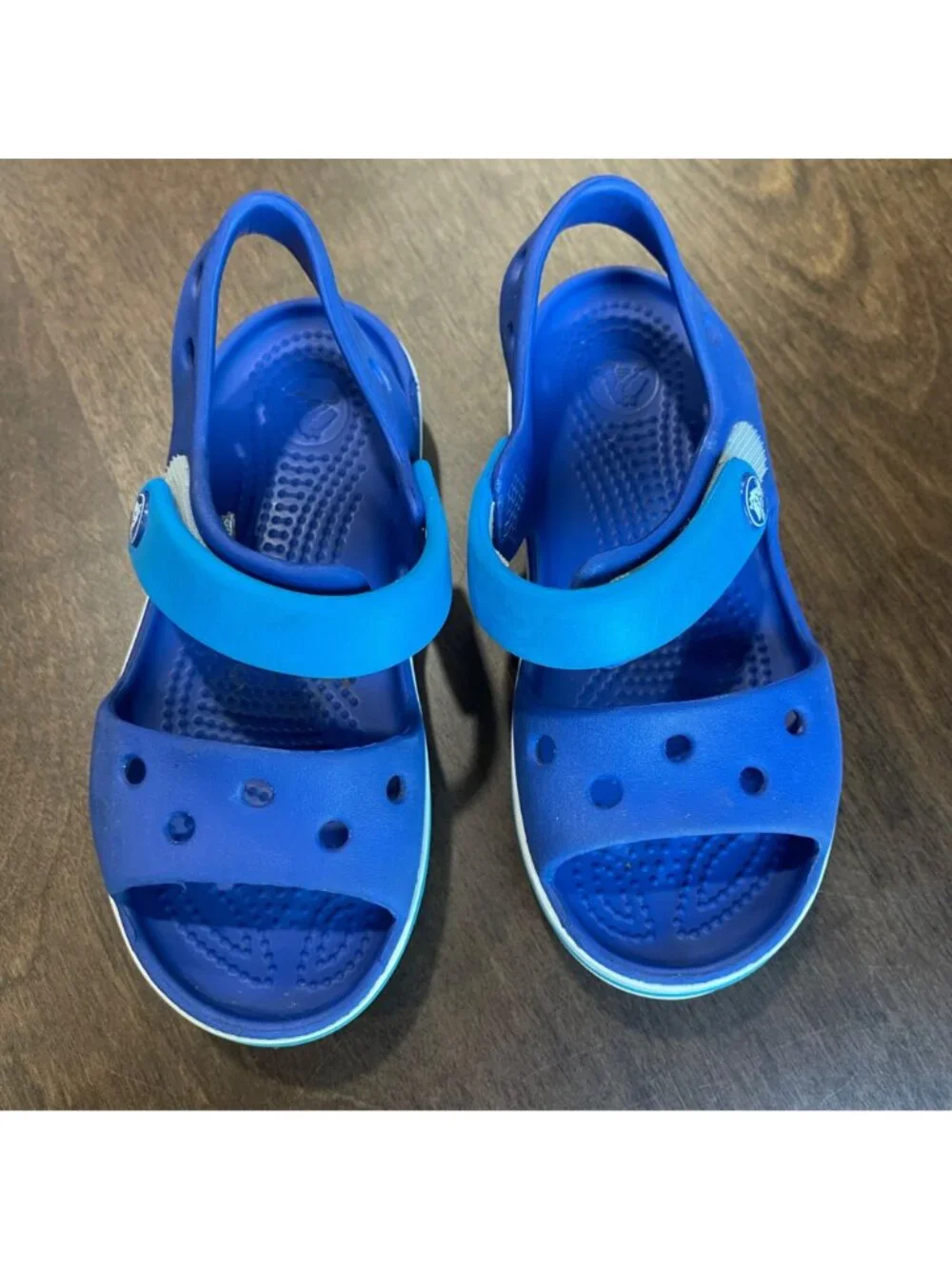 CROCS Crocband Sandals Kids Size 10 Cerulean Blue Ocean 12856-CBOC‎ Waterproof
